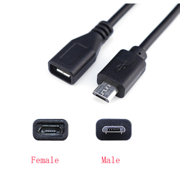 Micro USB Male Female to Free End Cable